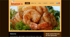 Desktop Screenshot of ananyasrestaurant.com
