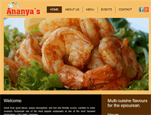 Tablet Screenshot of ananyasrestaurant.com